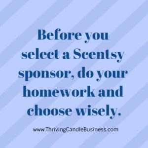 selecting a scentsy sponsor
