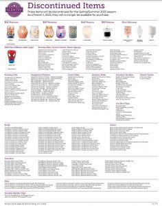 Scentsy discontinued items 2023